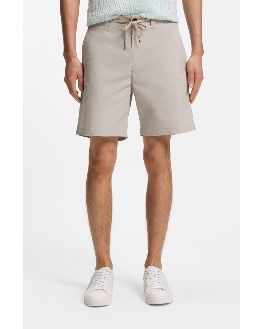 Boss White Boss Drawstring Straight-Fit Shorts for men