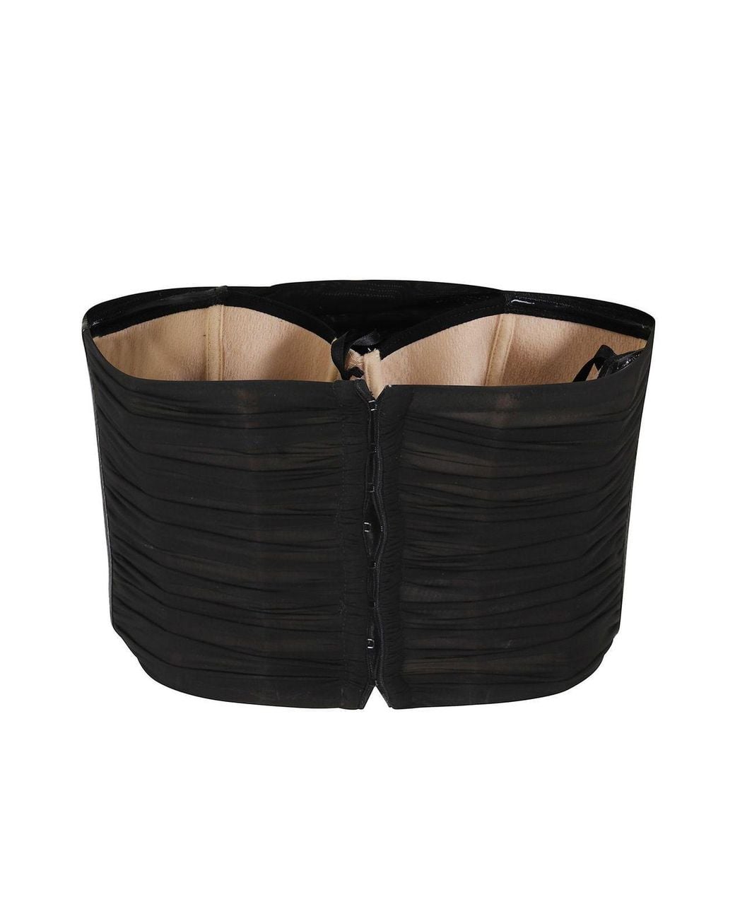 Elisabetta Franchi Black Ruched Bandeau Top
