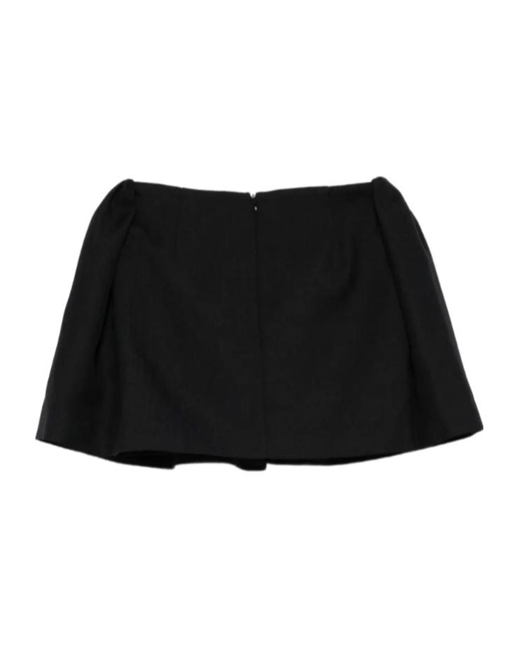 ShuShu/Tong Black Gathered A-Line Mini Skirt