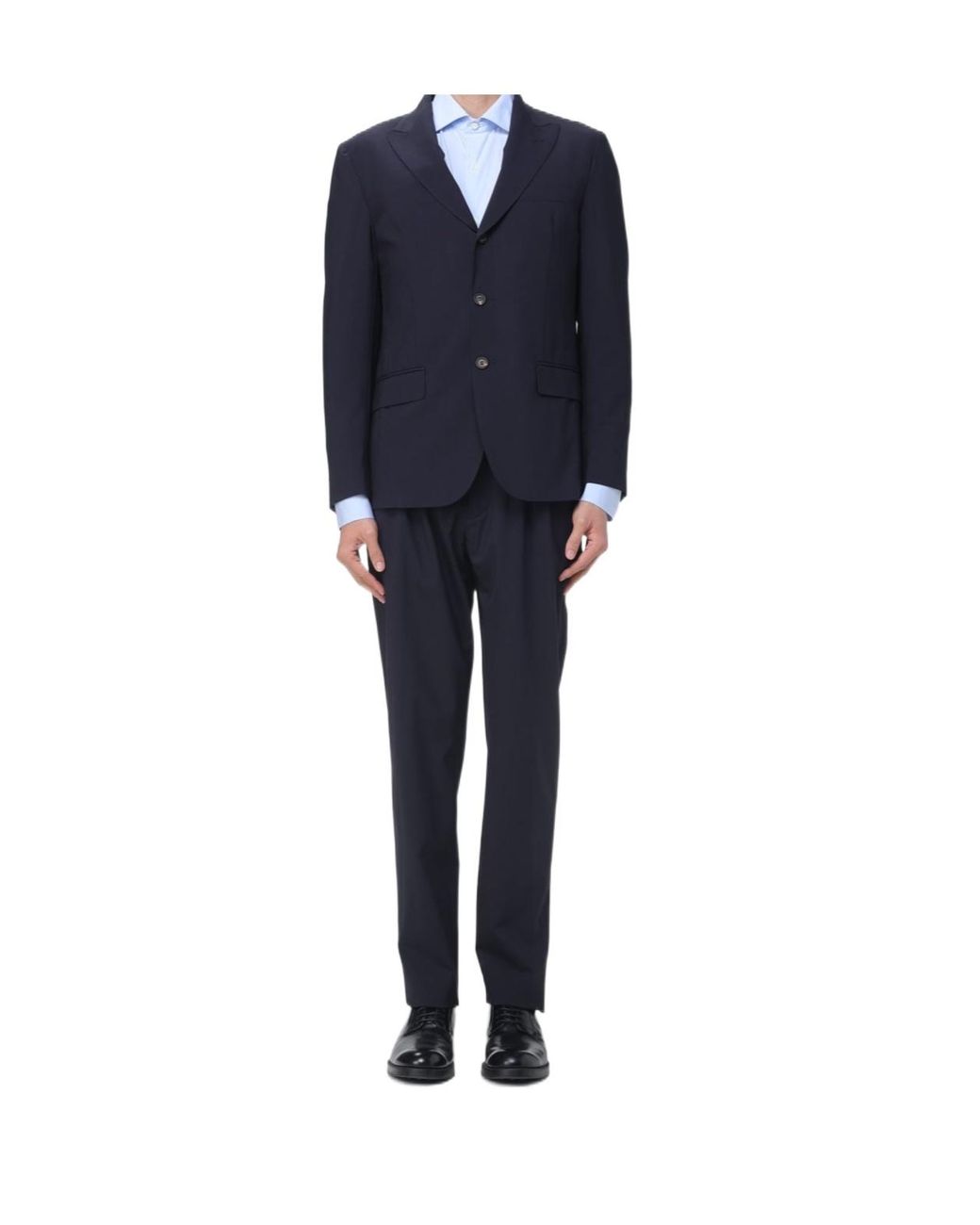 Eleventy Blue Single-Breasted Wool-Blend Suit for men