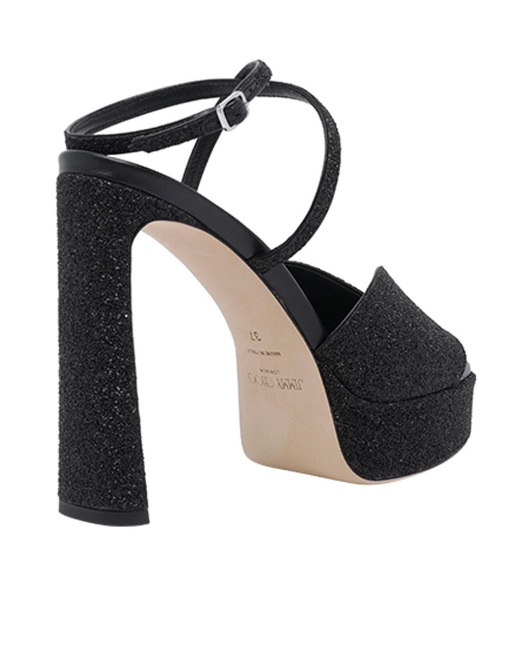 Jimmy Choo Black Karli Platform 125 Heels