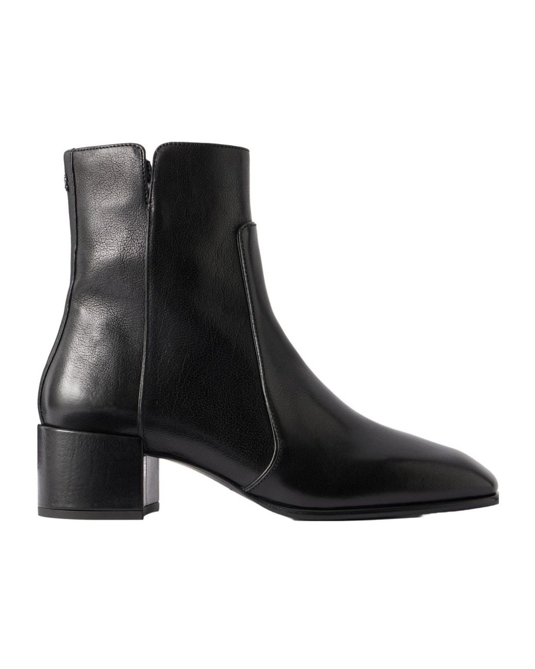 Jimmy Choo Black Full-Grain Leather Ankle Boots