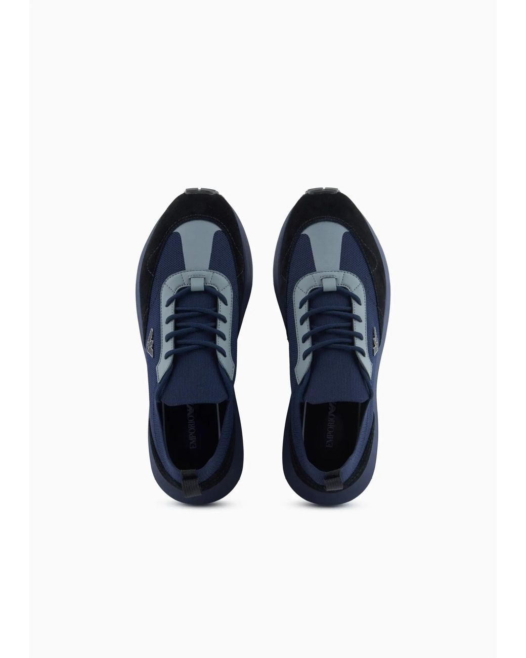 Emporio Armani Blue Low-Top Sneakers for men