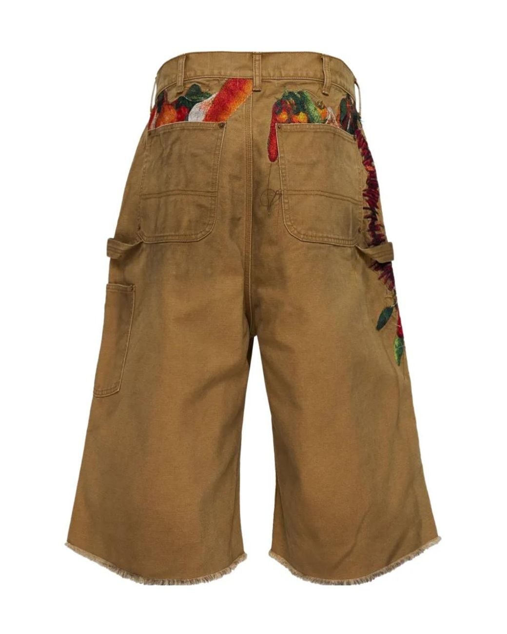 Doublet Green Vegetable Embroidered Shorts for men