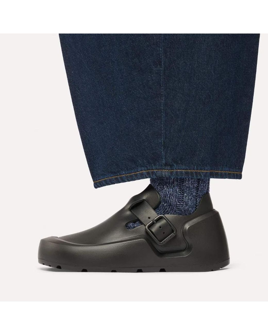 Birkenstock Black Closed-Back Buckle Clogs for men