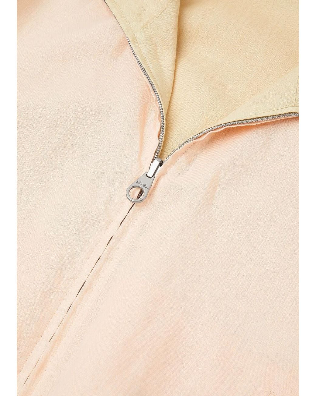 Loro Piana Natural Linen Bomber Jacket