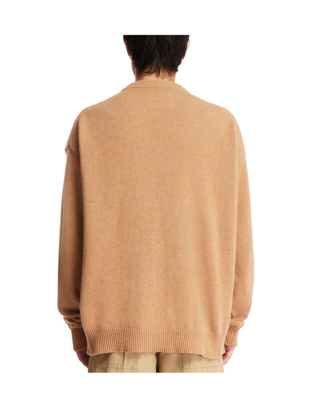 Jil Sander Brown Long-Sleeved Crewneck Jumper for men