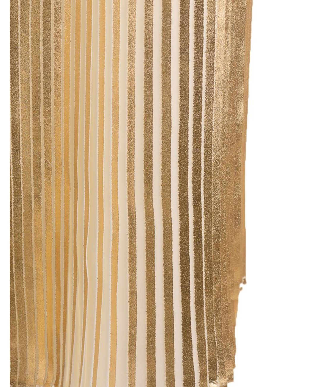 Valentino Metallic Plissé Cocktail Dress