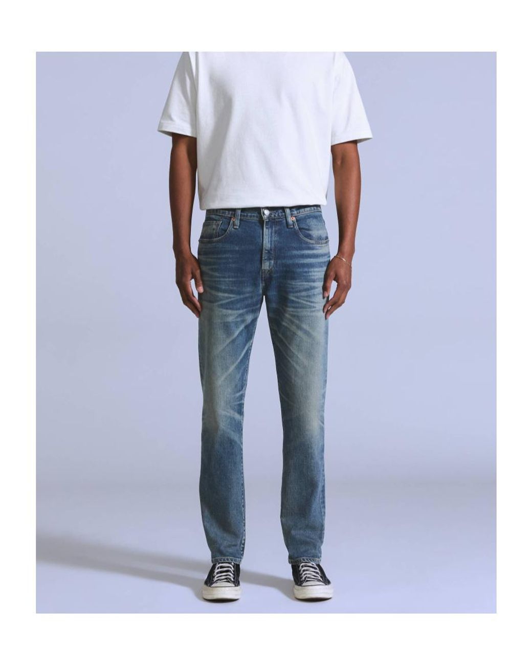 Levi's Blue 502 Taper Selvedge Jeans for men