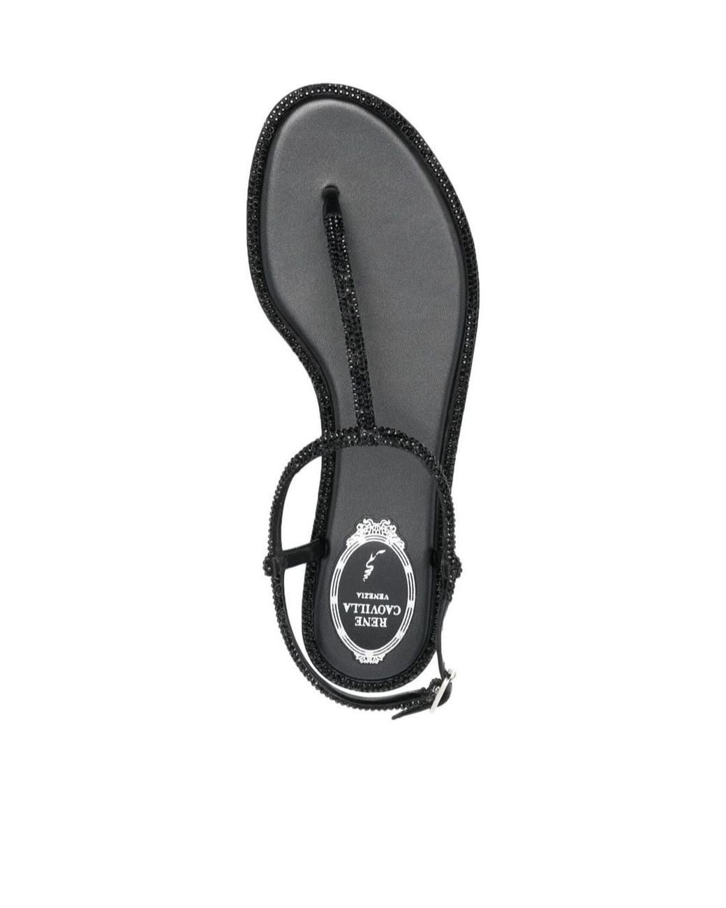 Rene Caovilla Brown René Caovilla Diana Embellished Thong Sandals