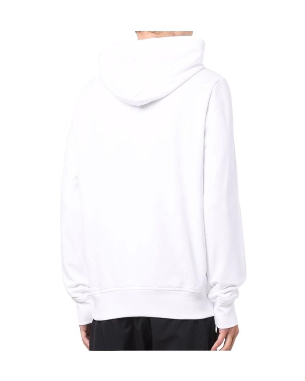 DIESEL White Logo-Printed Cotton Hoodie for men