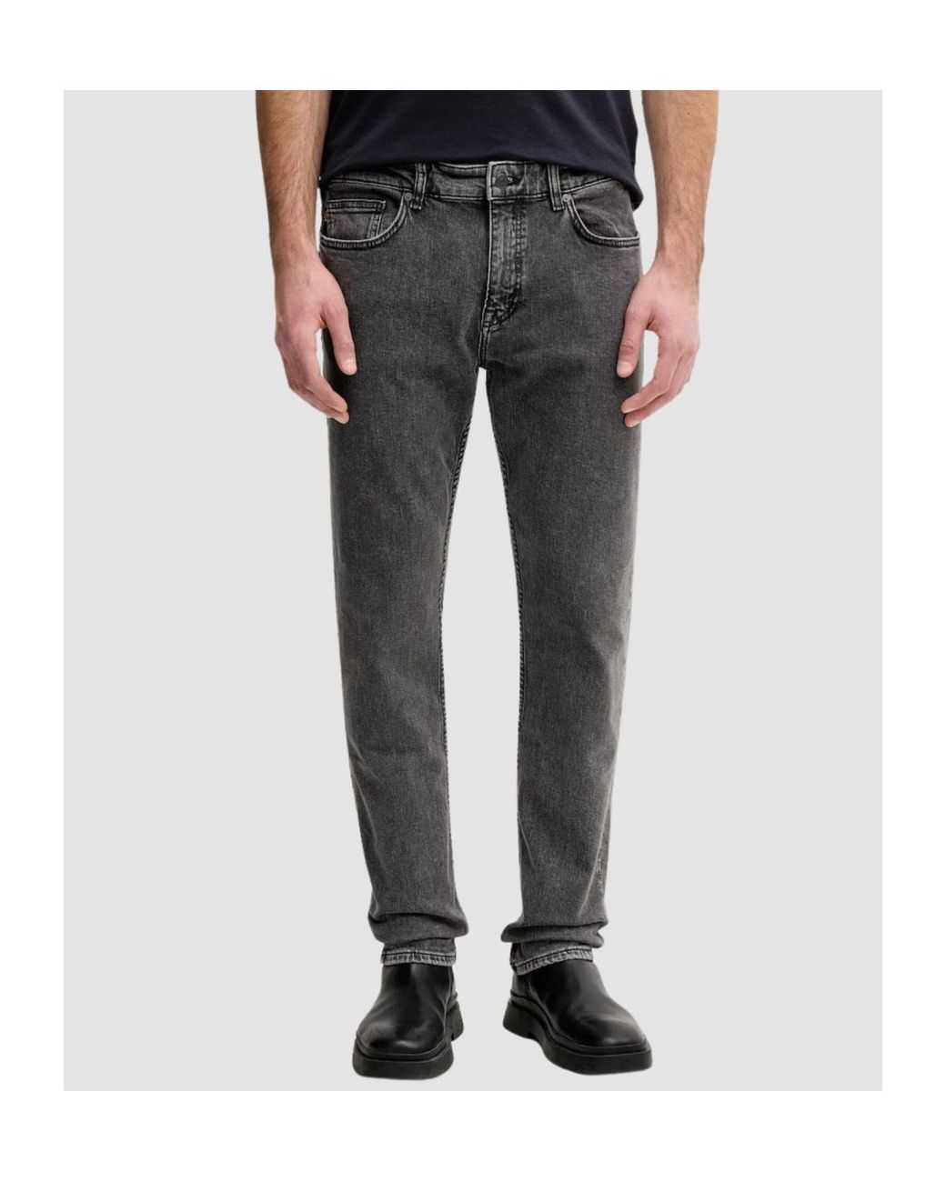 Boss Gray Boss Delaware Slim-Fit Jeans for men