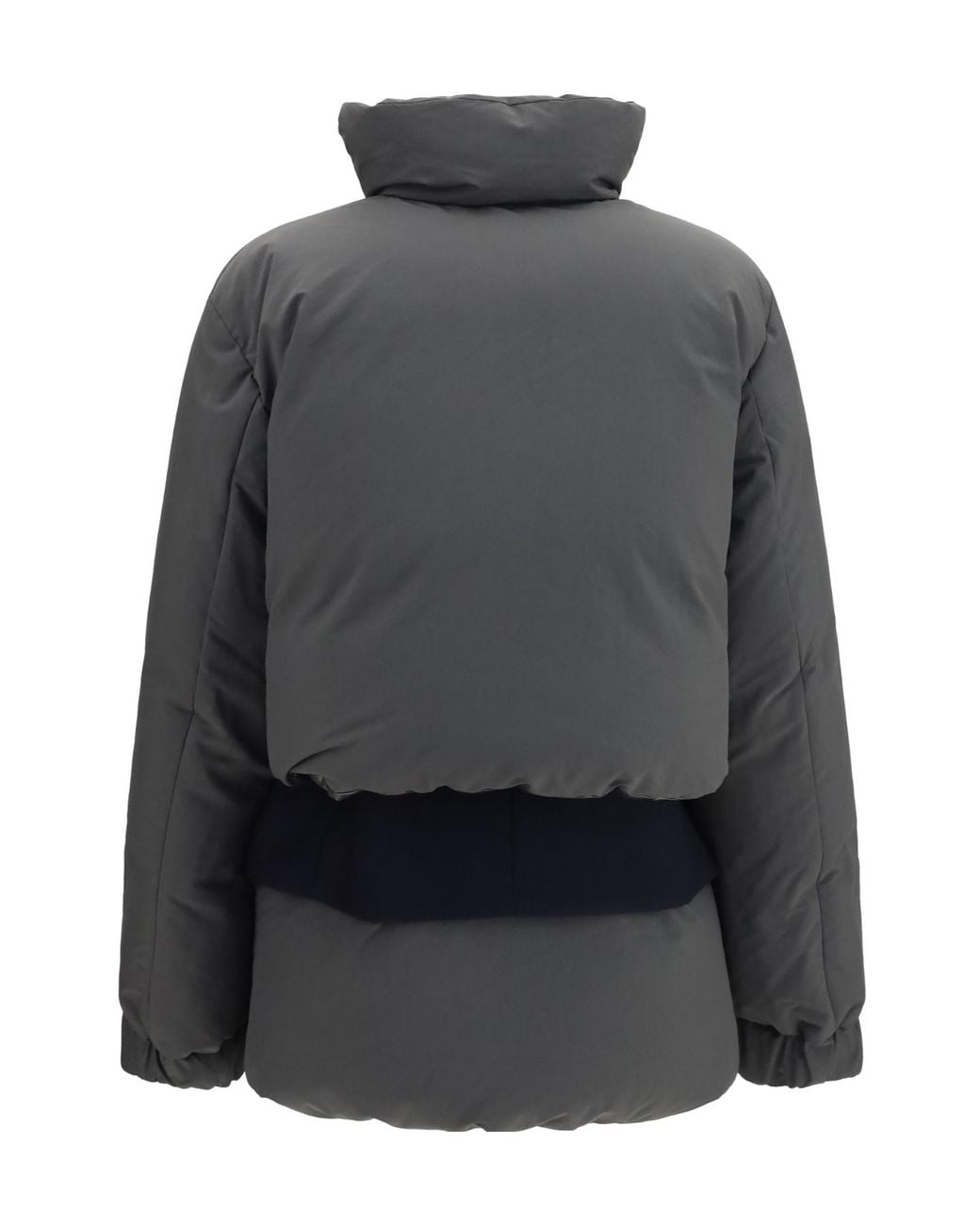 Sacai Gray High Neck Puffer Jacket