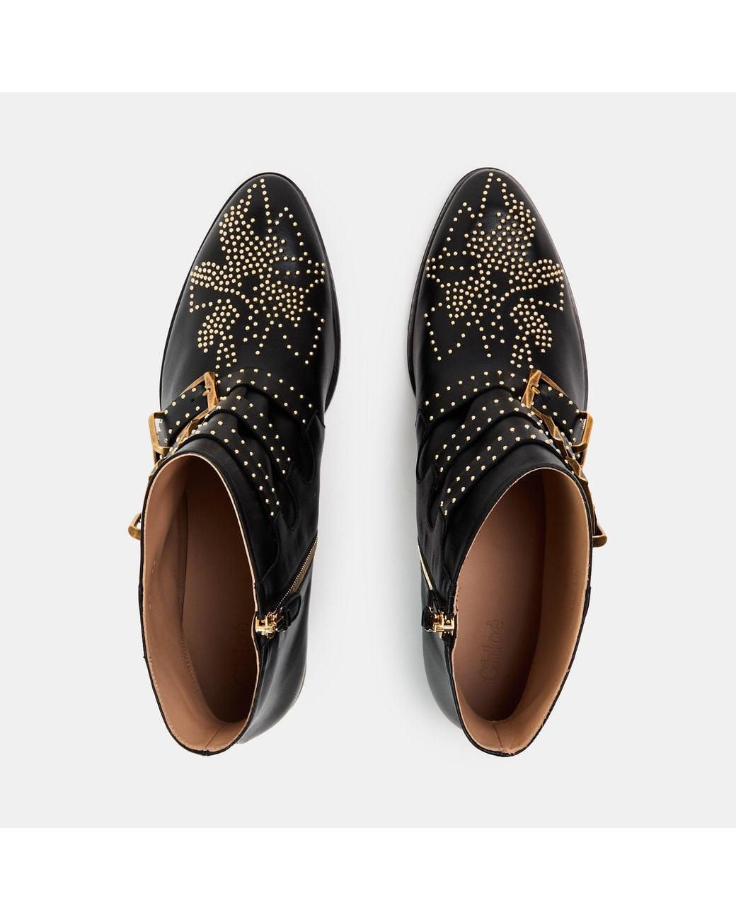 Chloé Black Susan Side Zipper Ankle Boots
