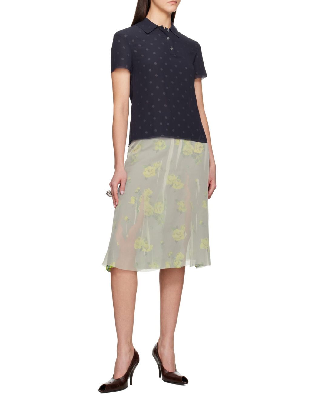 Acne Gray Pattern Skirt