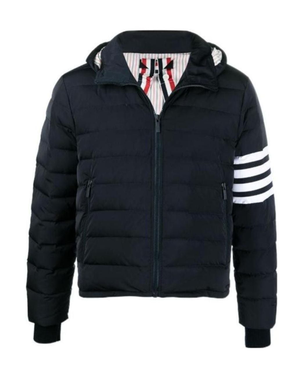Thom Browne Blue 4-Bar Padded Jacket for men
