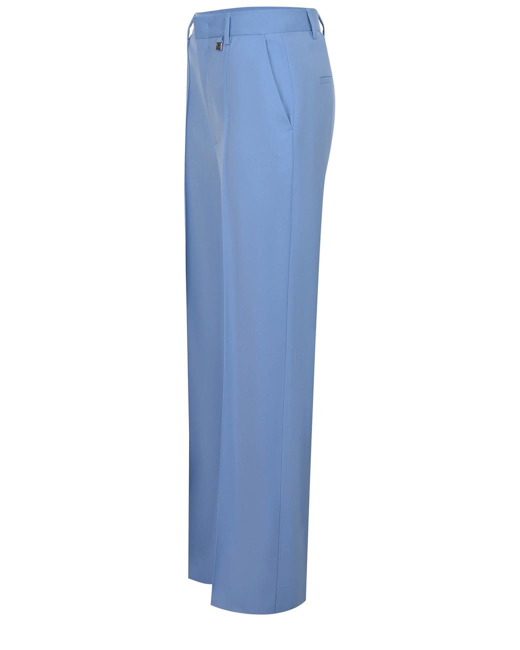 GIUSEPPE DI MORABITO Blue Belted Wool Pants