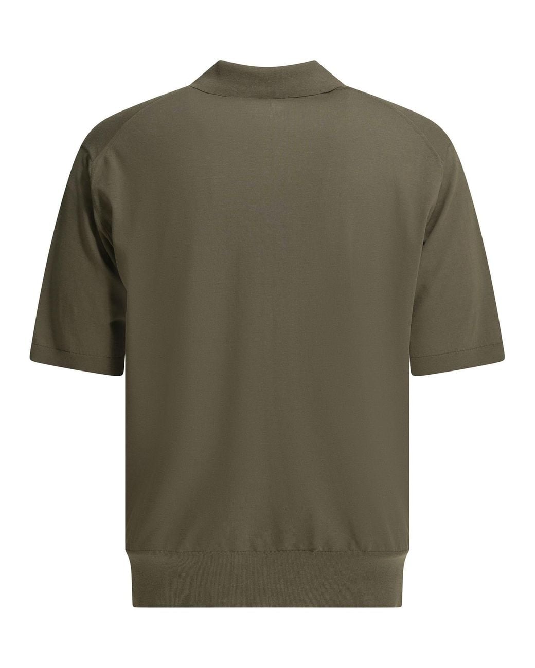 Auralee Green 'Giza' Polo Shirt With Buttons for men