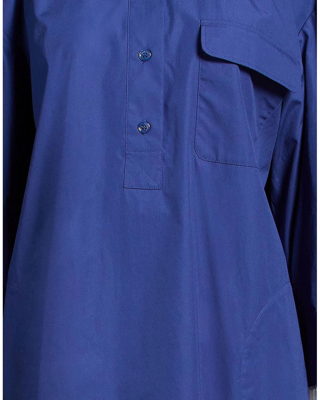 MAX&Co. Stand Collar Utility Shirt Dress in Blue | Lyst