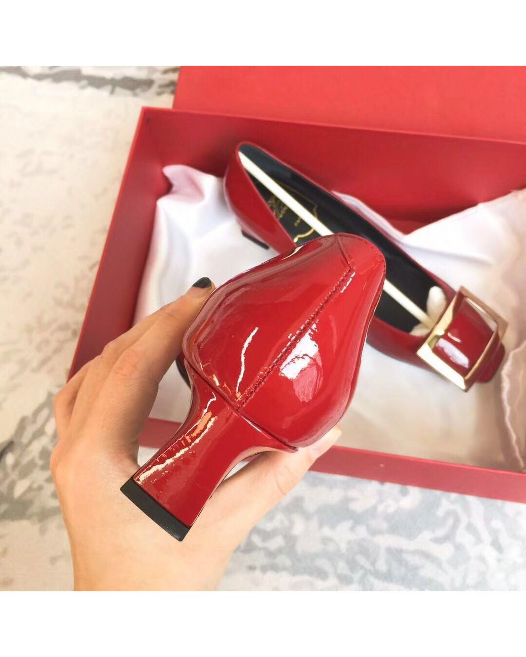 Roger Vivier Pink Trompette Buckle Pumps