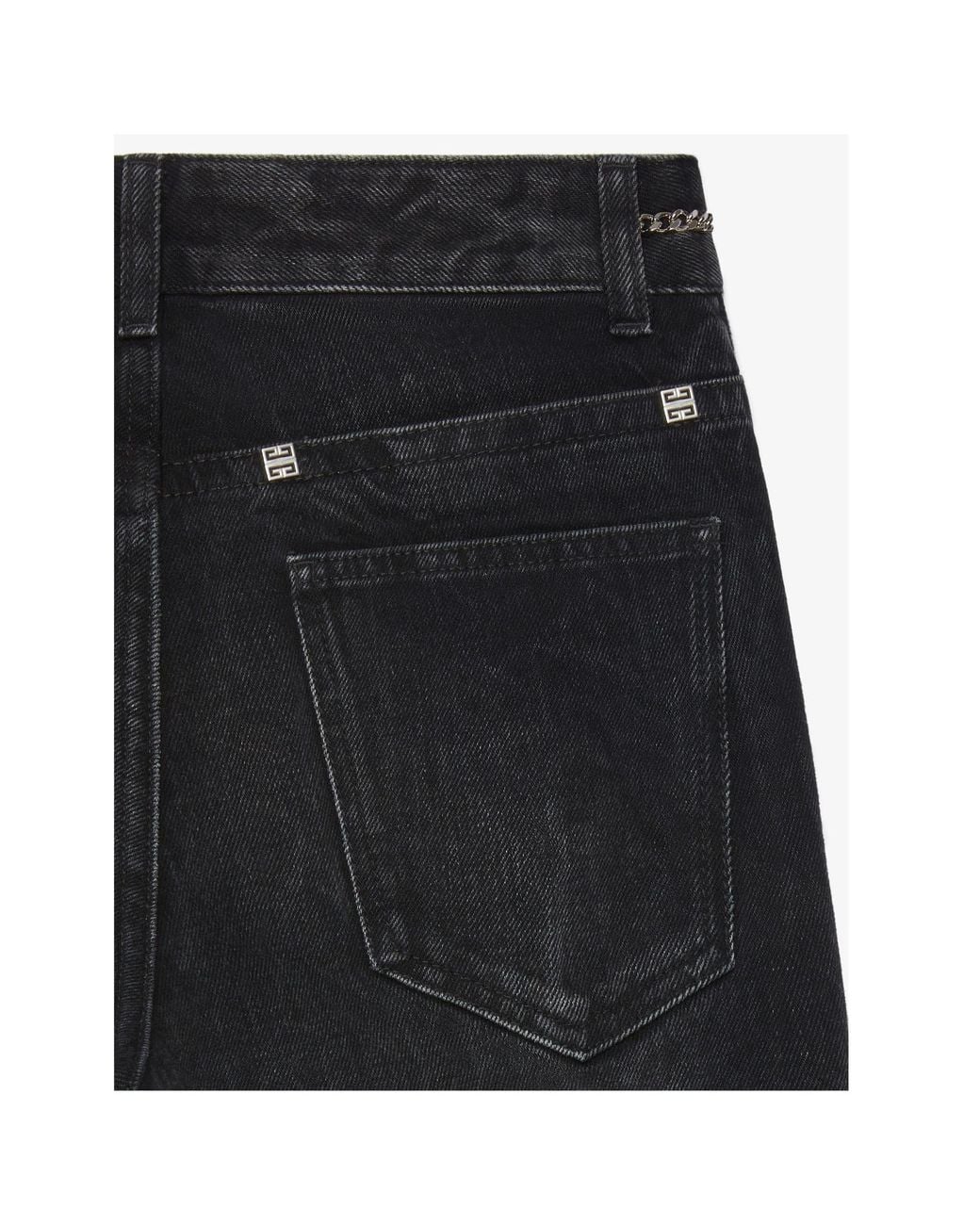 Givenchy Black Chain Detailed Bootcut Jeans