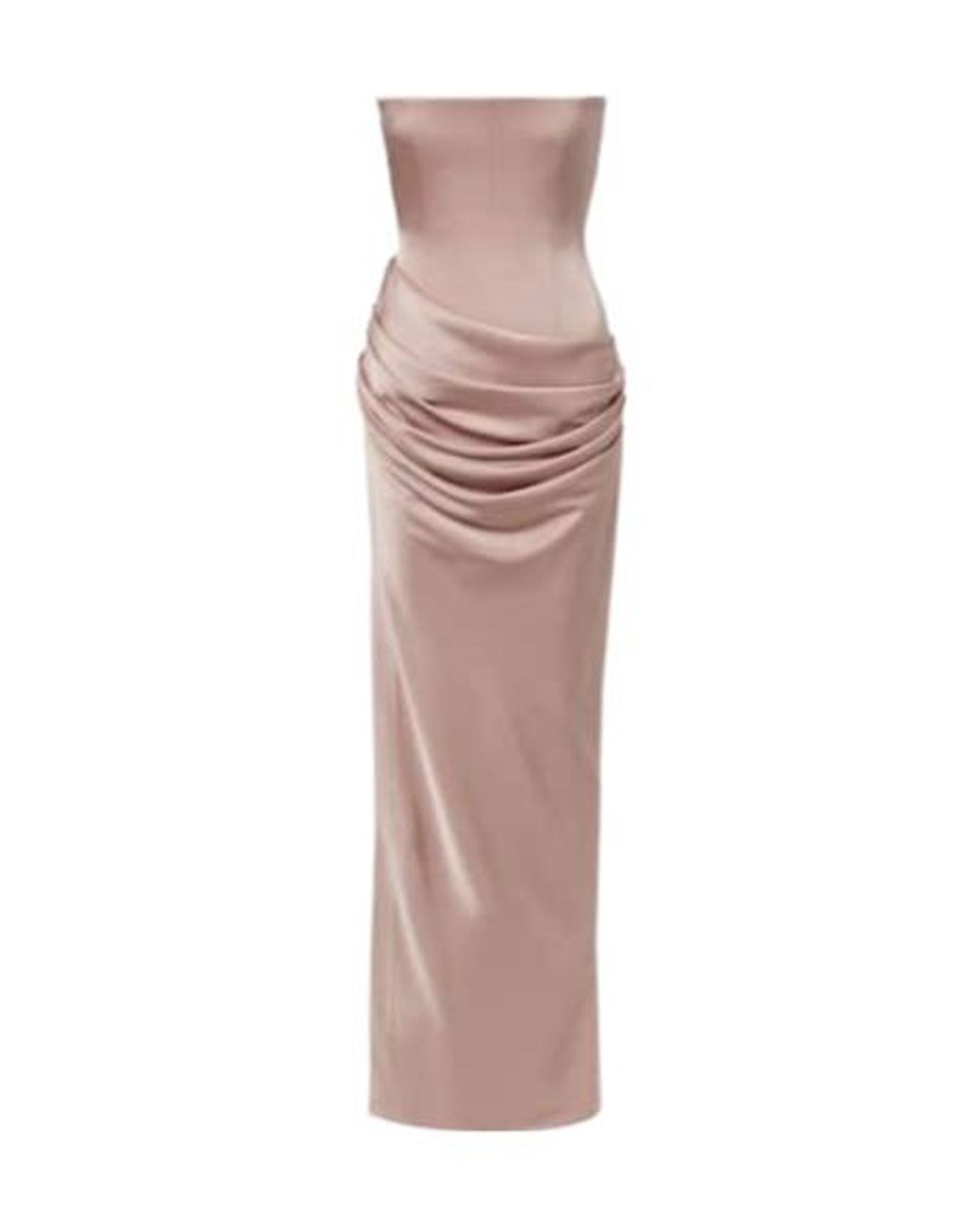 Alex Perry Pink Draped Satin Corset Gown