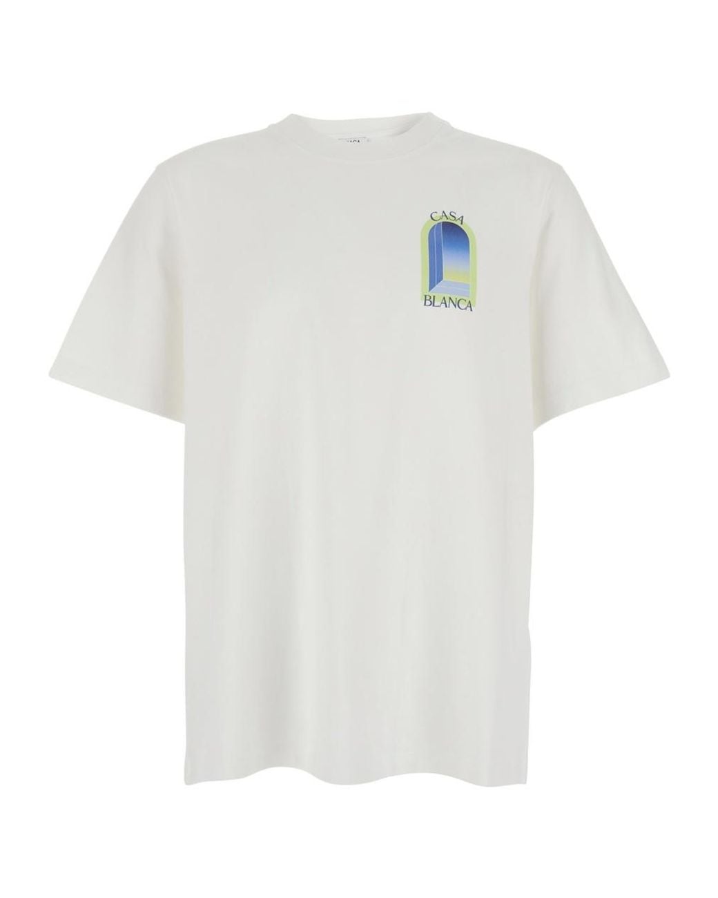 Casablanca White Graphic-Print T-Shirt for men