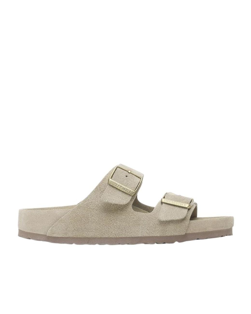 Birkenstock White Arizona Double Buckle Sandals