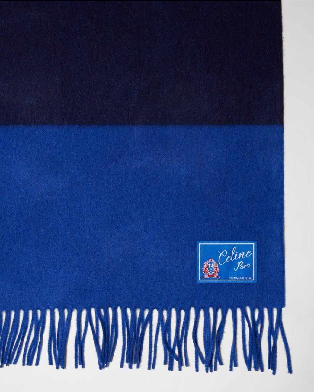Céline Blue Bicolor Cashmere Scarf