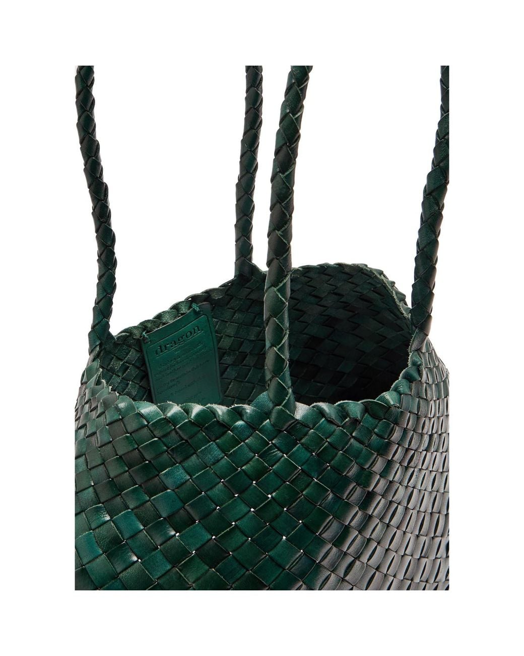 Dragon Diffusion Green Handwoven Large Tote Bag
