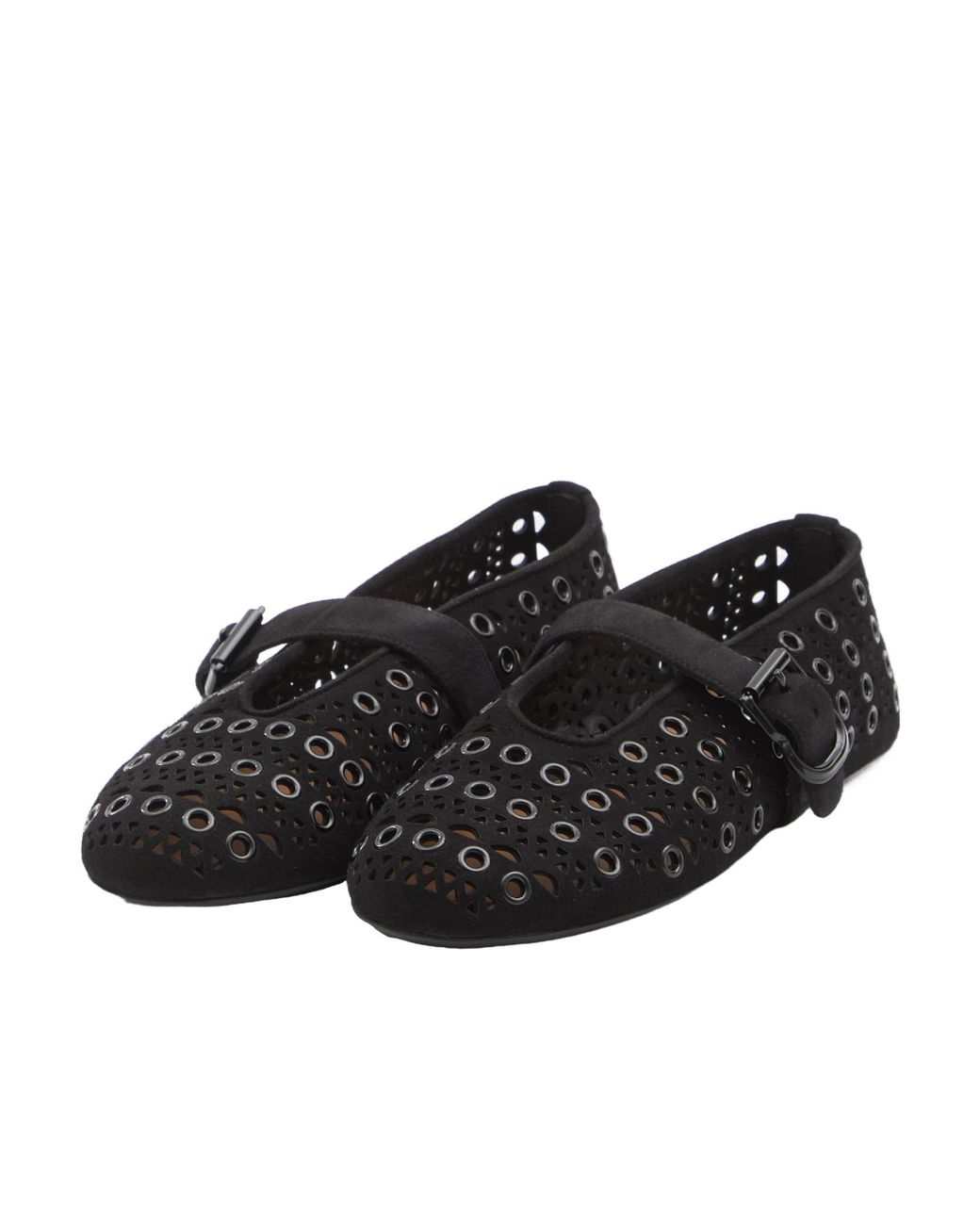 Alaïa Black Alaïa Eyelet Ballet Flats