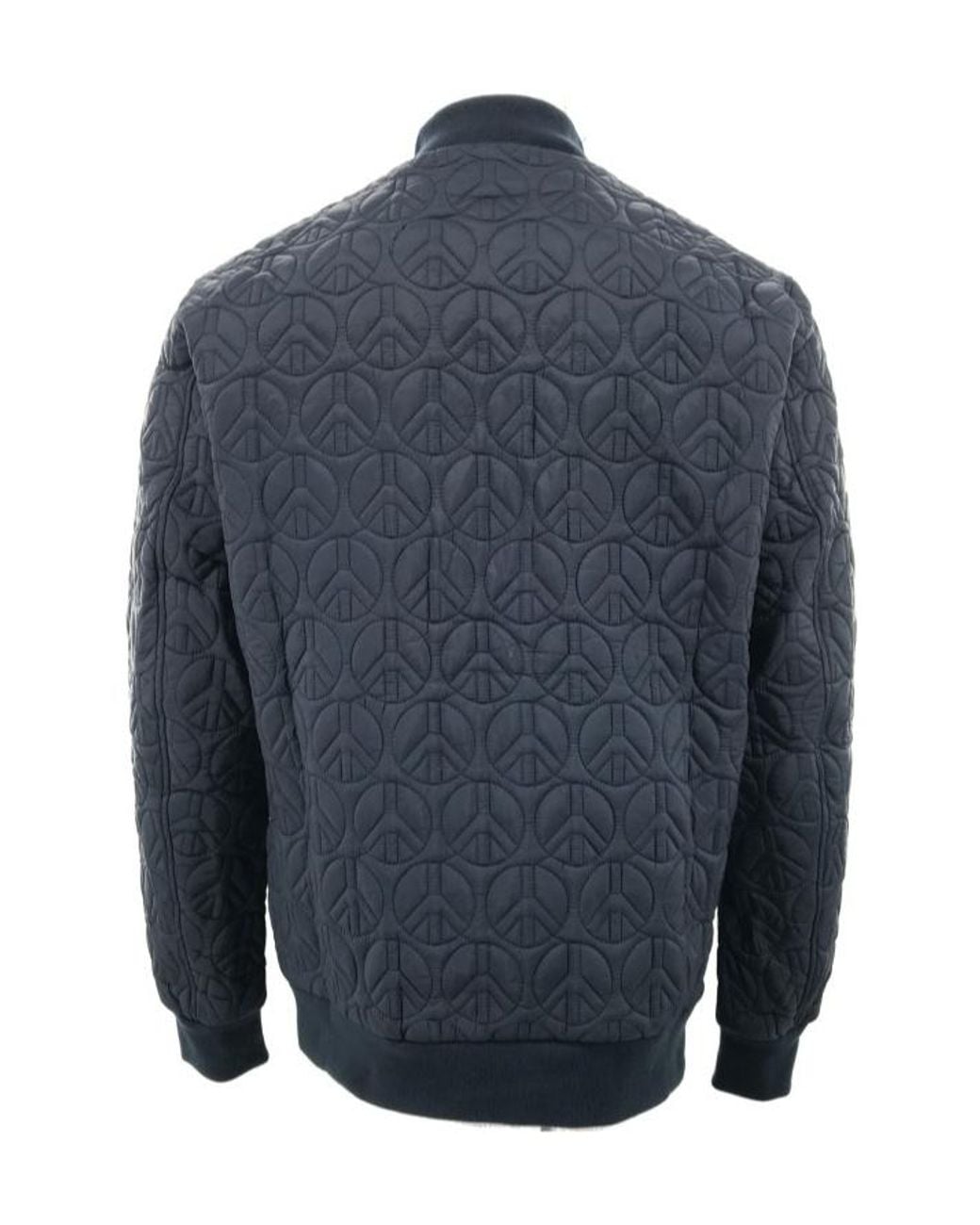 Moschino Blue Long-Sleeved Zipper Casual Jacket for men