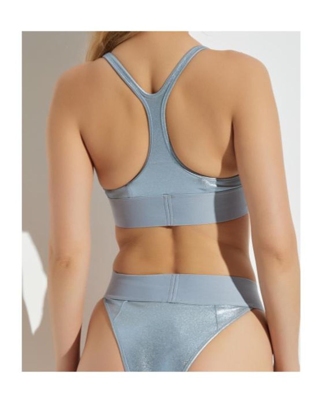DIESEL Blue Logo Band Bikini Top