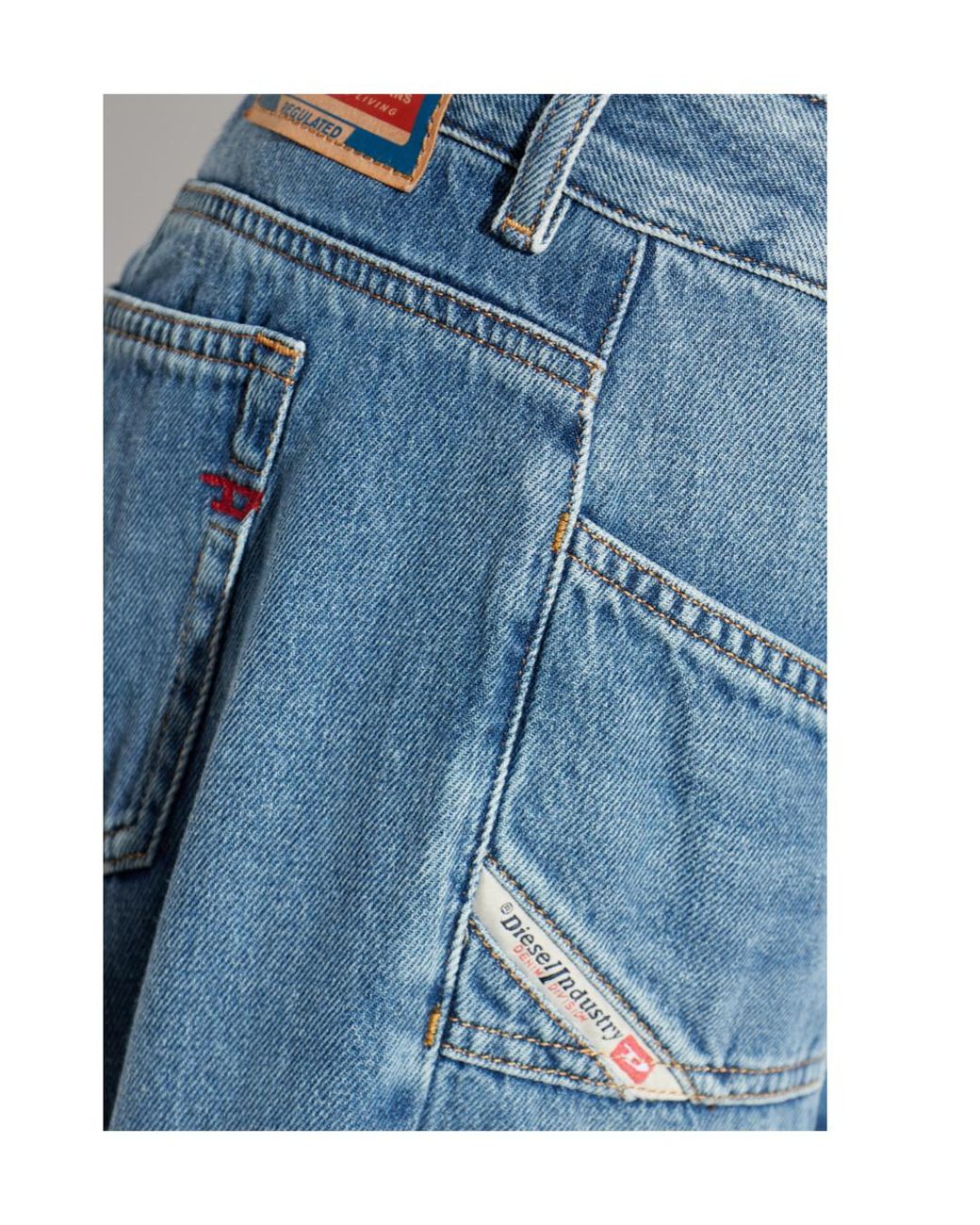 DIESEL Blue D-Akii 09M56 Flare Jeans