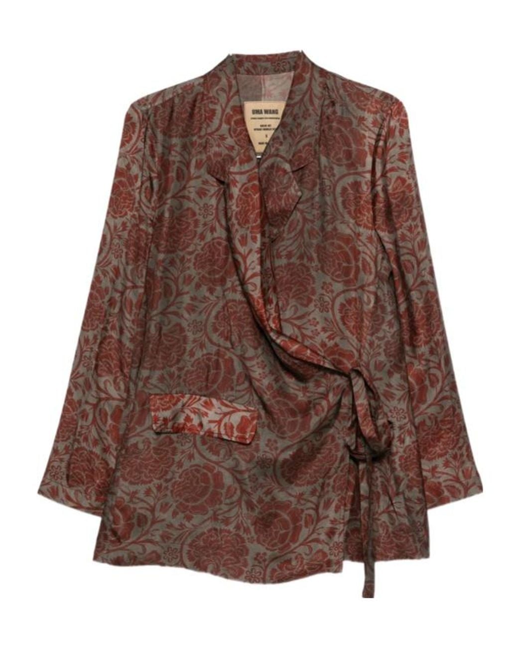 Uma Wang Brown Long-Sleeved Casual Jacket