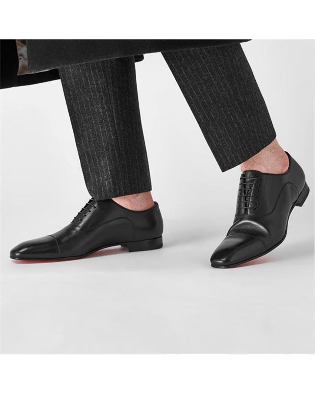 Christian Louboutin Black Lace-Up Business Formal Shoes for men