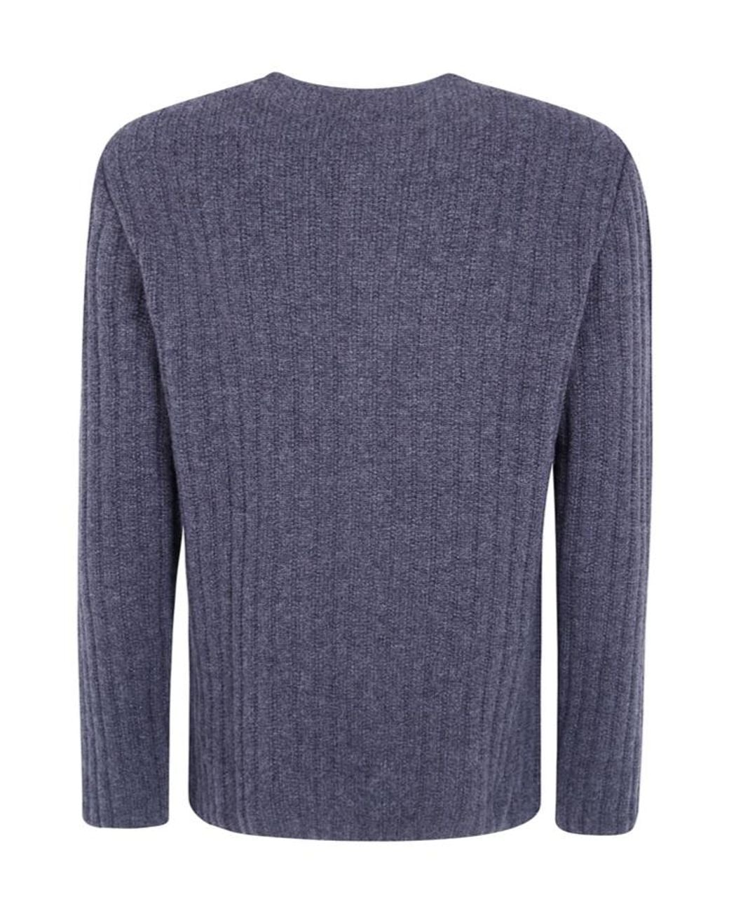 Lardini Blue Long Sleeve Buttoned Cardigan for men