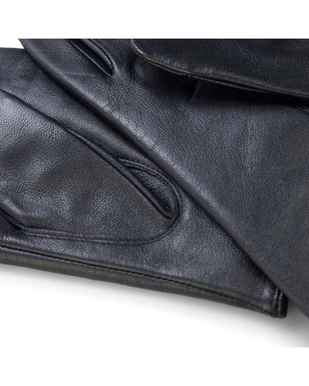 Boss Blue Leather Gloves for men