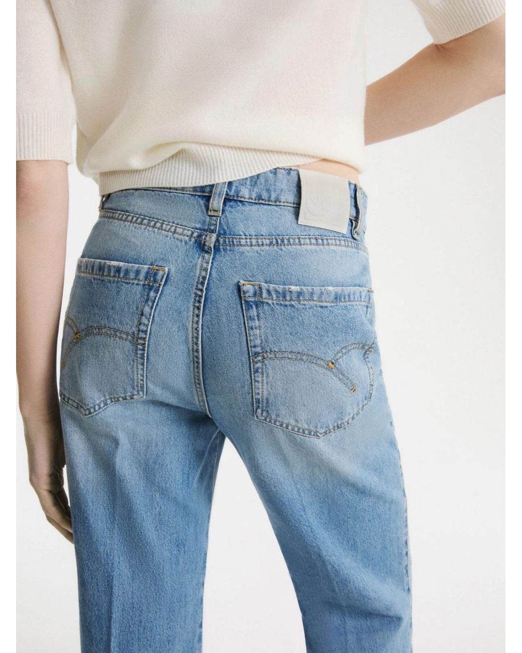 Marella Blue Lace-Up Jeans