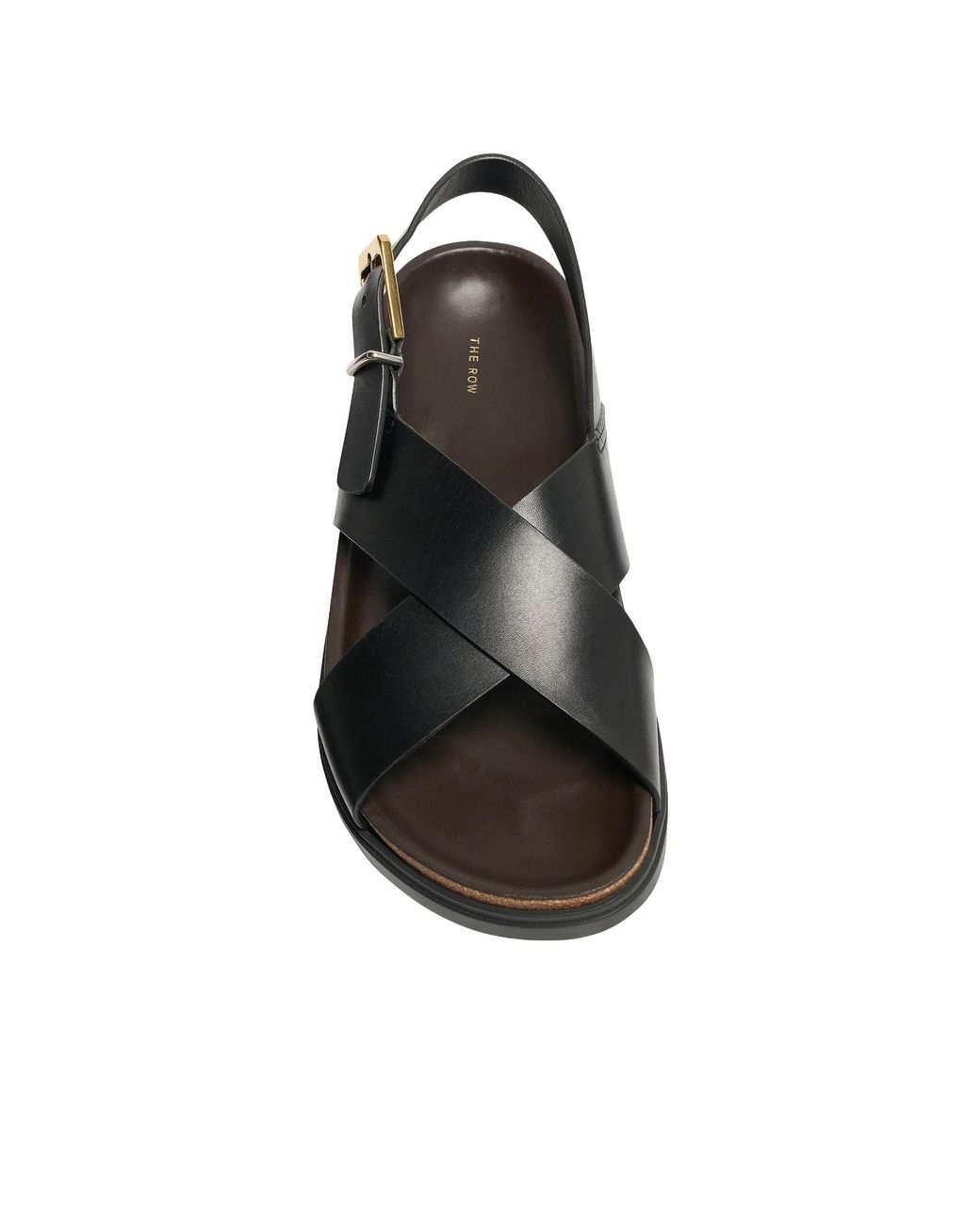 The Row Black Buckle Sandal