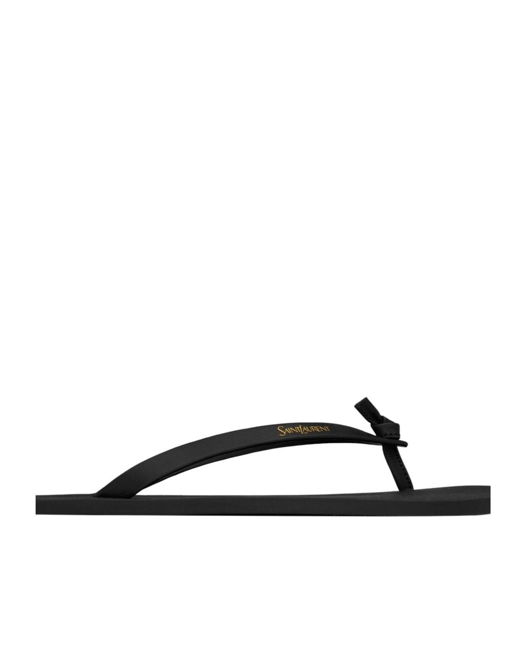 Saint Laurent White Logo Lettering Thong Sandals for men