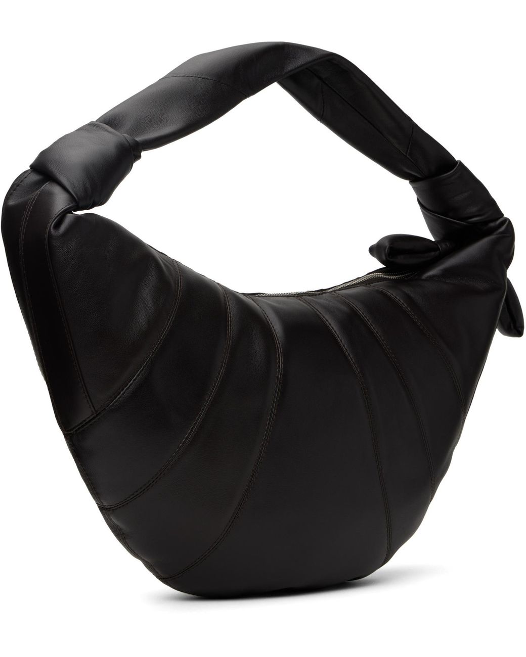 Lemaire Black Croissant Knot-Detailed Shoulder Bag