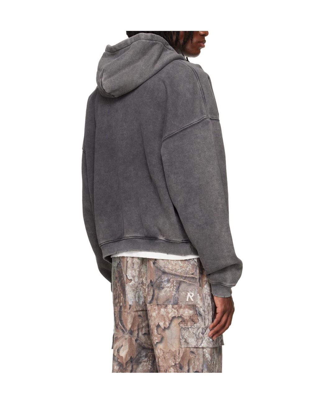 Represent Gray Pegasus Zip-Up Hoodie for men