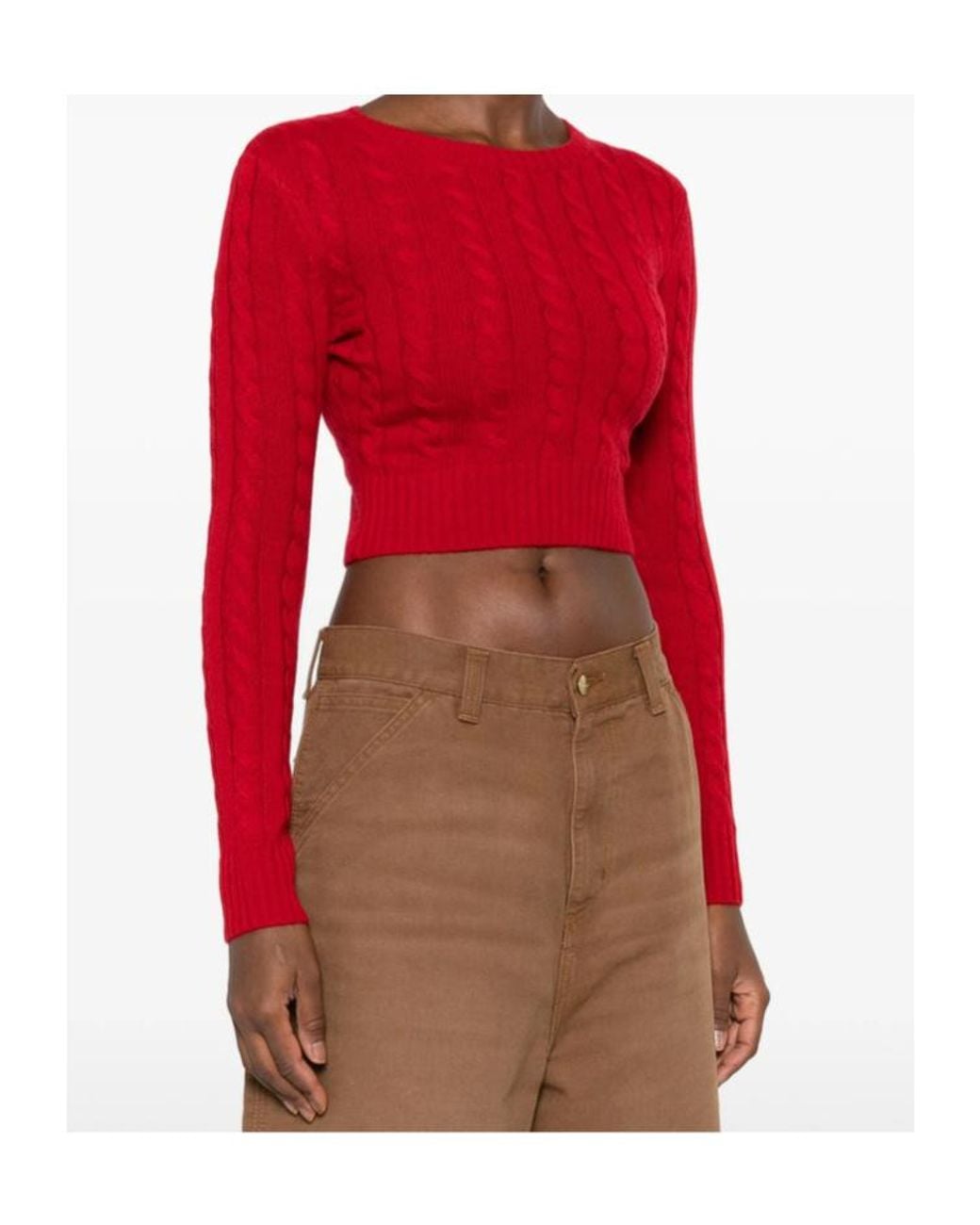 Sporty & Rich Red Long-Sleeved Sweater