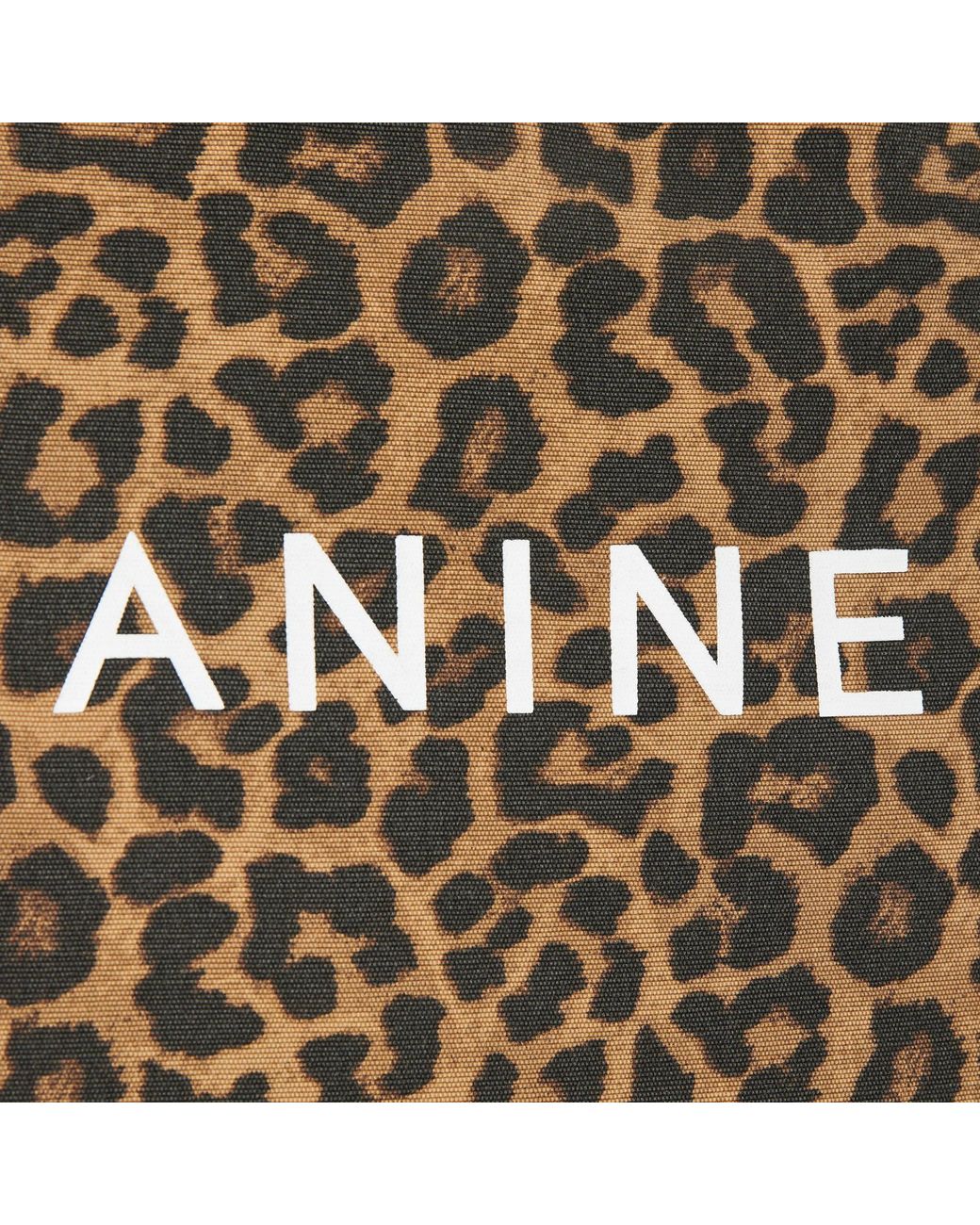 Anine Bing Brown Leopard Print Tote Bag