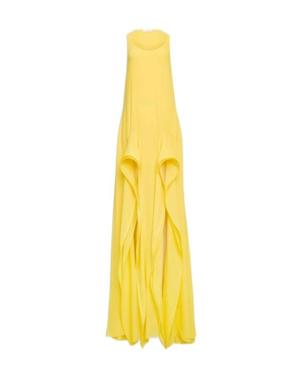 Alaïa Yellow Ruffled Maxi Dress