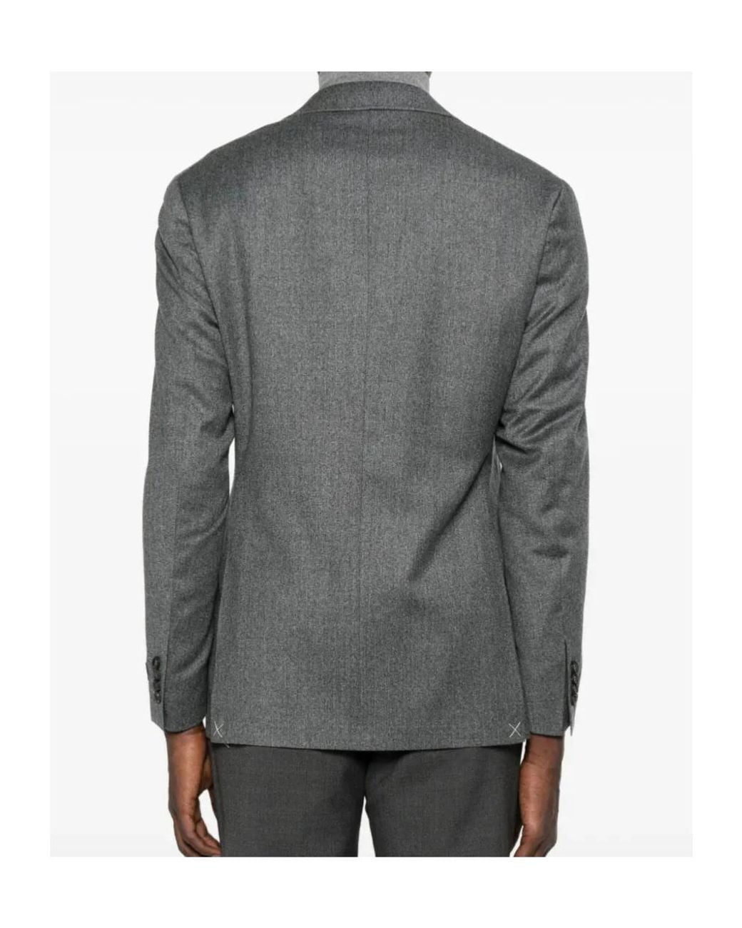 Canali Gray Two-Button Blazer for men