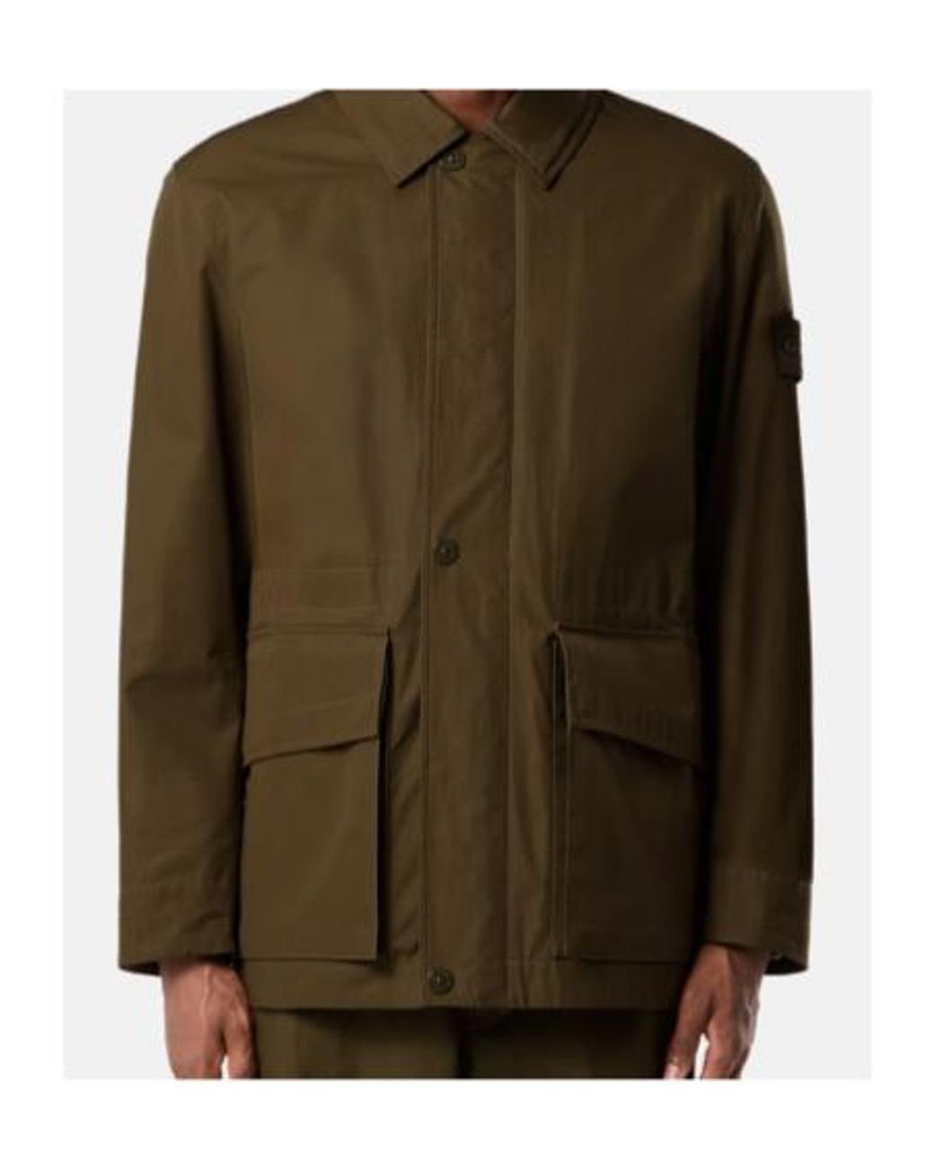 Stone Island Green Windproof And Breathable Coach Jacket for men