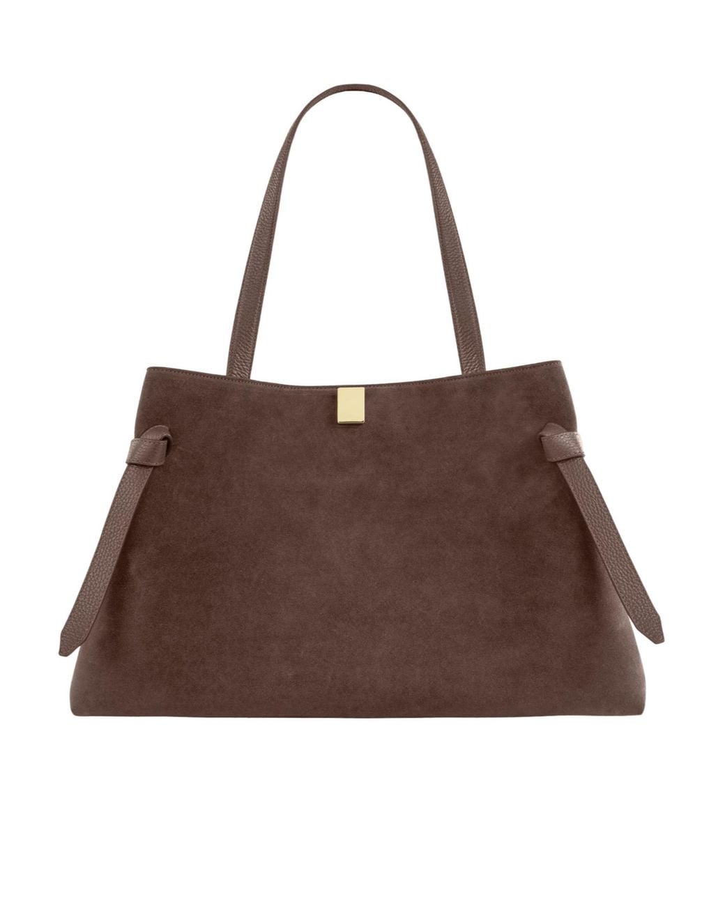 Yuzefi Brown Gyoza Suede Tote Bag