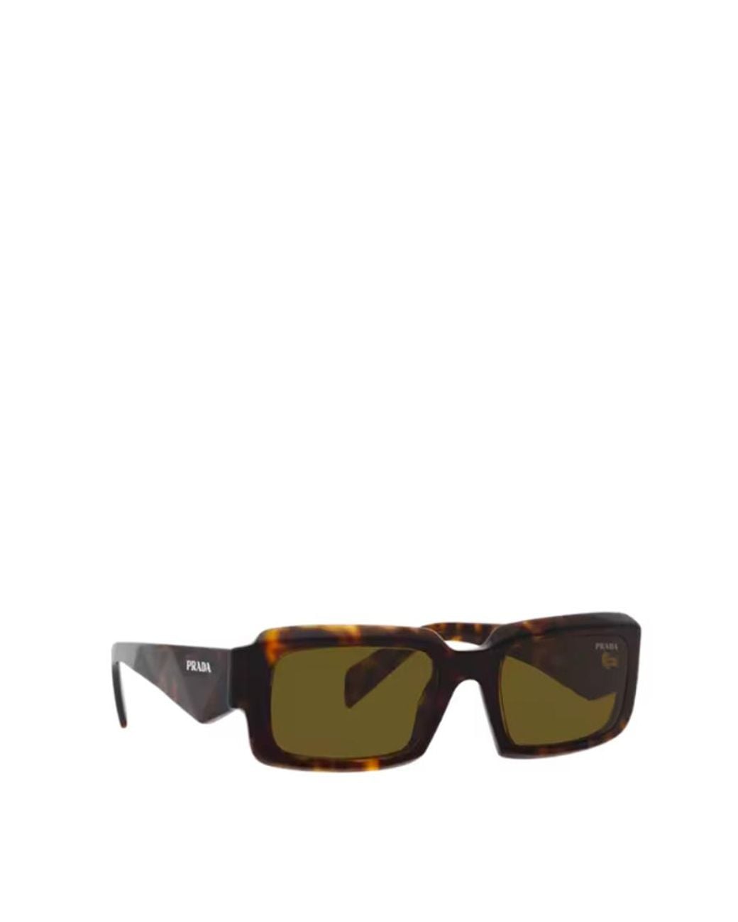 Prada Green Eyewear Rectangle Frame Sunglasses for men